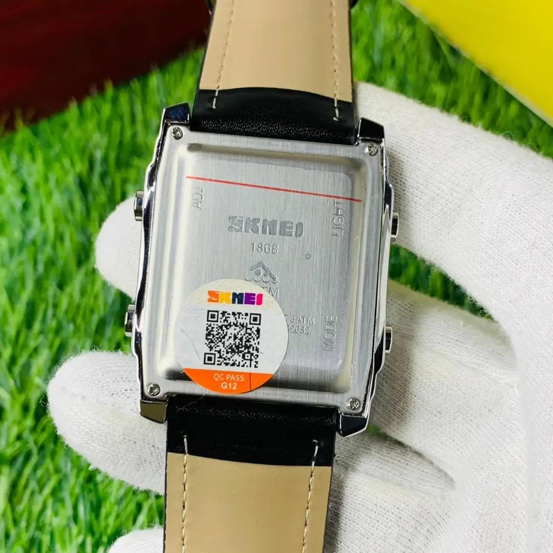 SKMEI 1868 Leather Strap Premium Watch