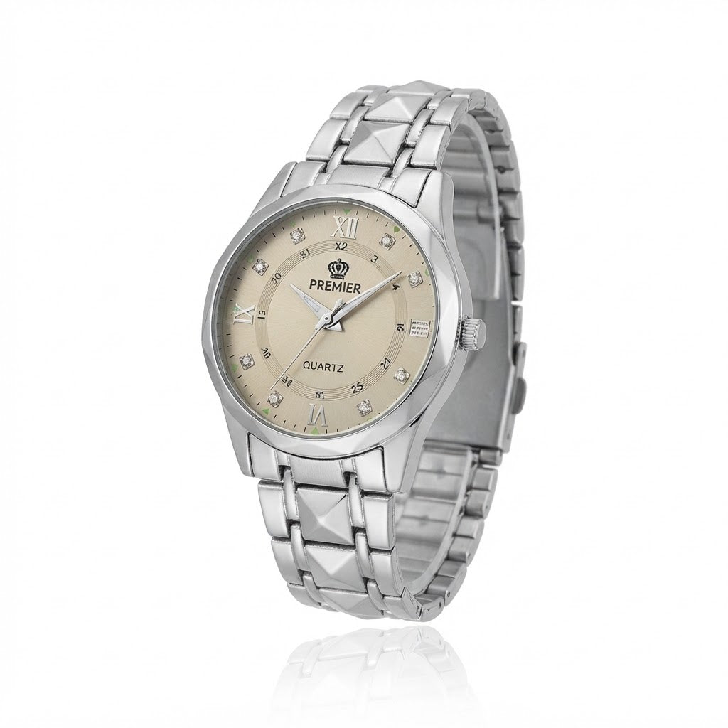 Premier Couple Watch Set Silver Stainless Steel