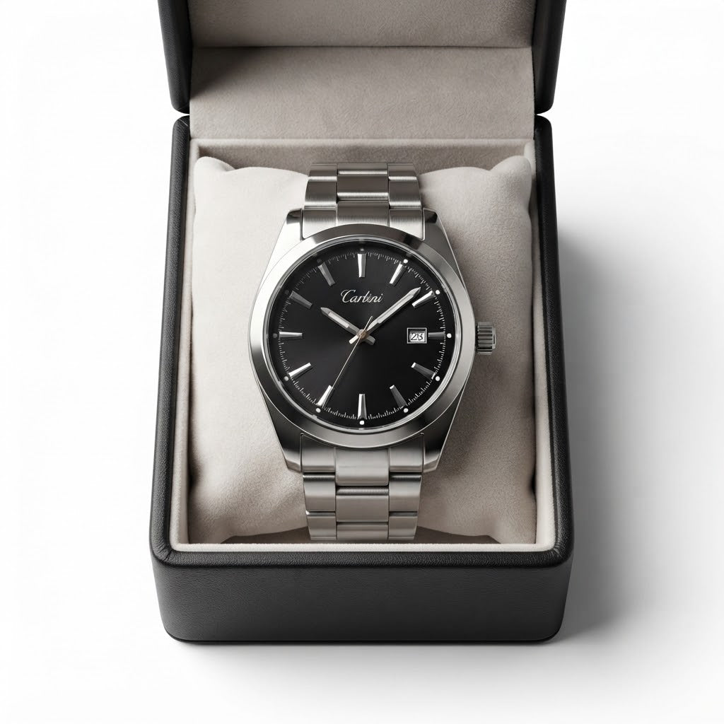 Cartini Classic Silver Stainless Steel Men's Watch