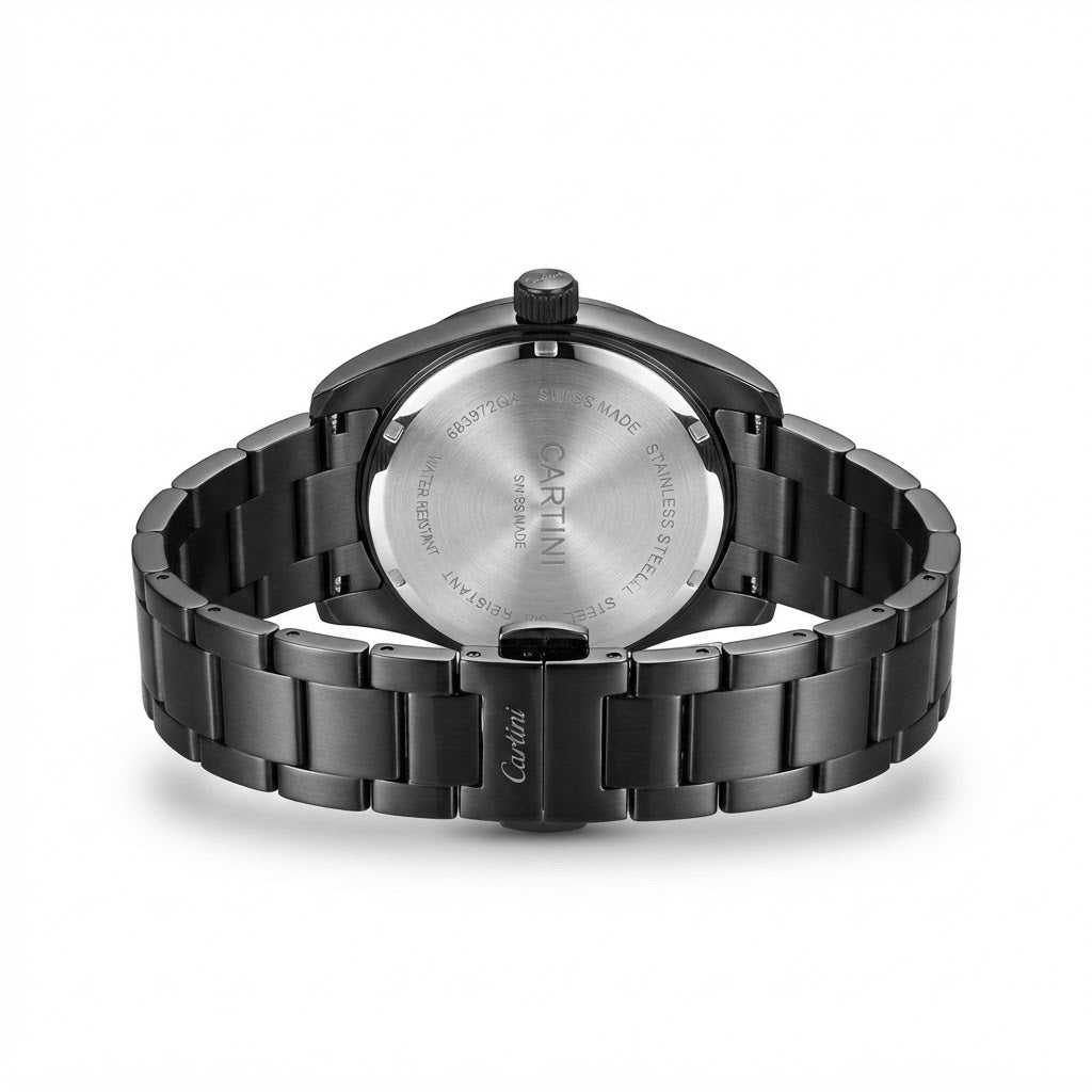 Men's All-Black Stainless Steel Watch