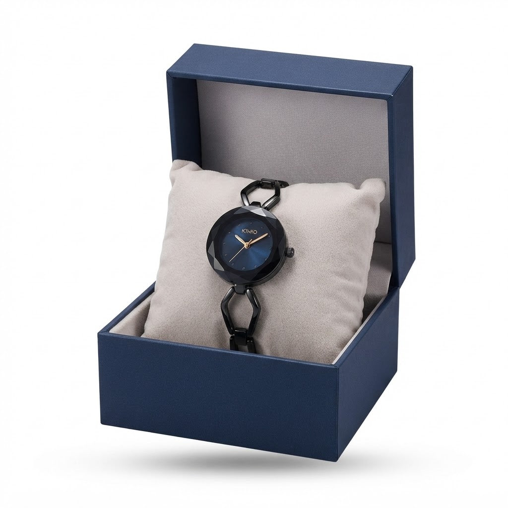 KIMIO Women's Black Bracelet Watch