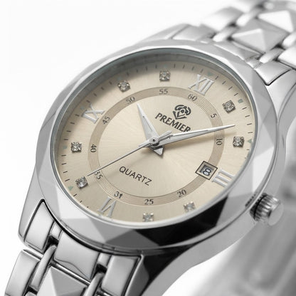Premier Couple Watch Set Silver Stainless Steel