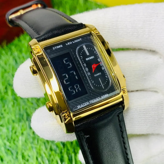 SKMEI 1868 Leather Strap Premium Watch