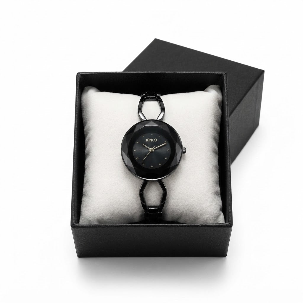 KIMIO Women's Black Bracelet Watch