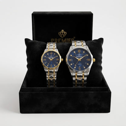 Couple Watch Set – Two-Tone Stainless Steel