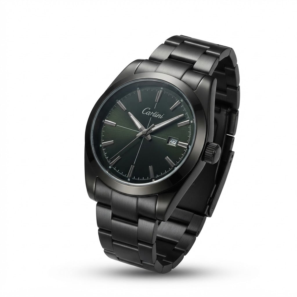 Men's All-Black Stainless Steel Watch