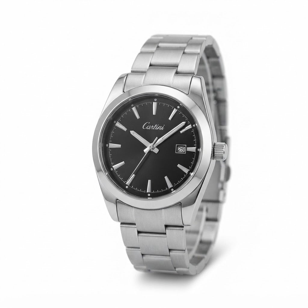 Cartini Classic Silver Stainless Steel Men's Watch