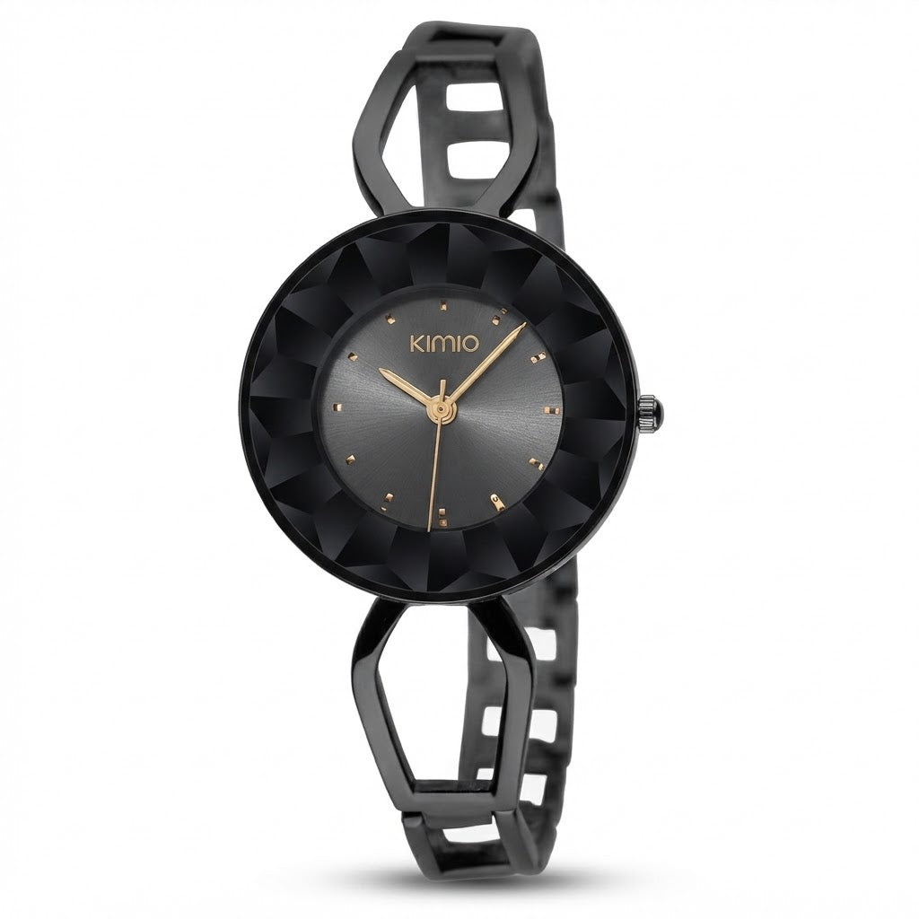 KIMIO Women's Black Bracelet Watch