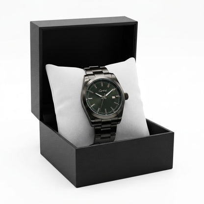 Men's All-Black Stainless Steel Watch