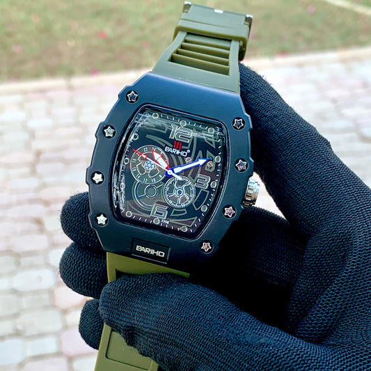 Bariho Men's Watch Green Straps