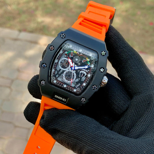 Bariho Men's Watch Orange Straps