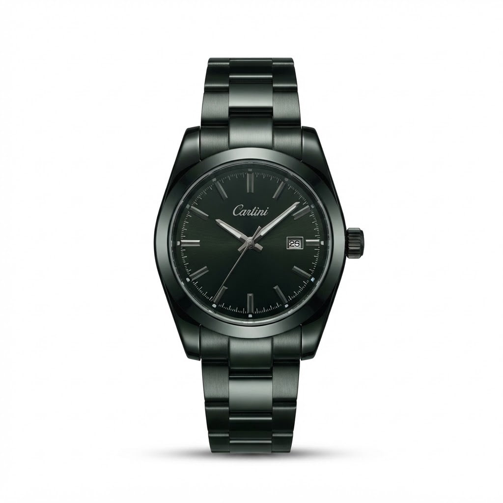 Men's All-Black Stainless Steel Watch