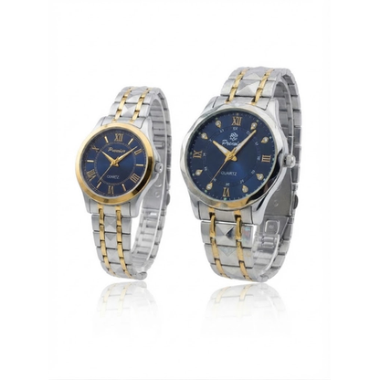 Couple Watch Set – Two-Tone Stainless Steel