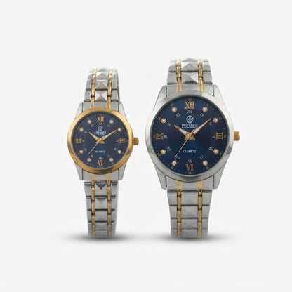 Couple Watch Set – Two-Tone Stainless Steel