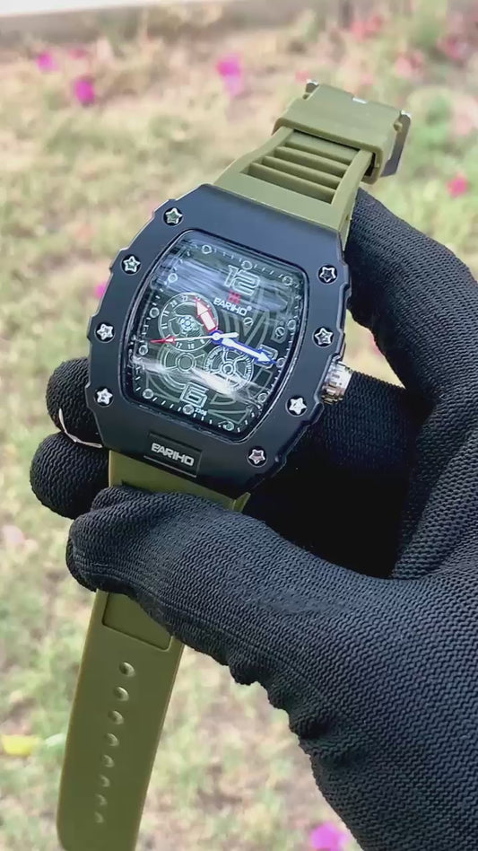 Bariho Men's Watch Green Straps